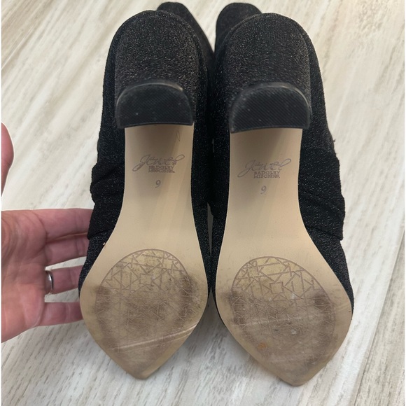 EUC Jewl Badgley Mischka Black Romance Booties - Picture 5 of 9